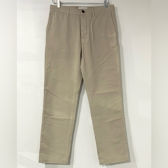 Mr. P Cotton Twill Straight Leg Chino Pants‎ Stone Khaki 28 - Picture 1 of 6